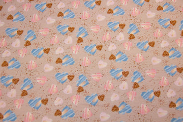Jersey mit Herzen, altrosa, 0,5 m